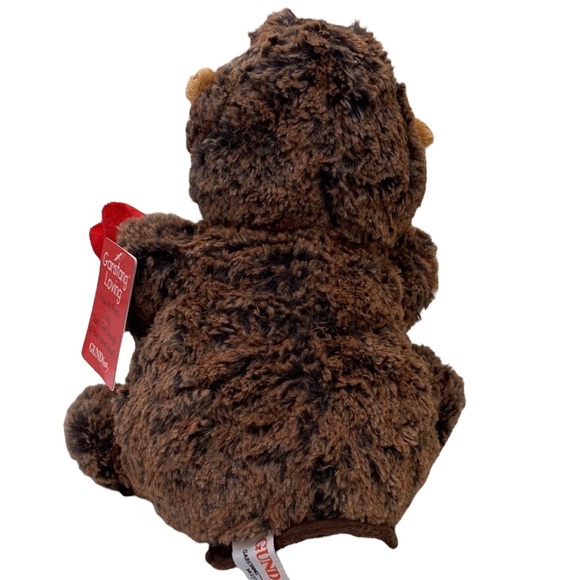 Gund Fun brown singing monkey plush toy with plush red heart Size OS - Picture 4 of 16